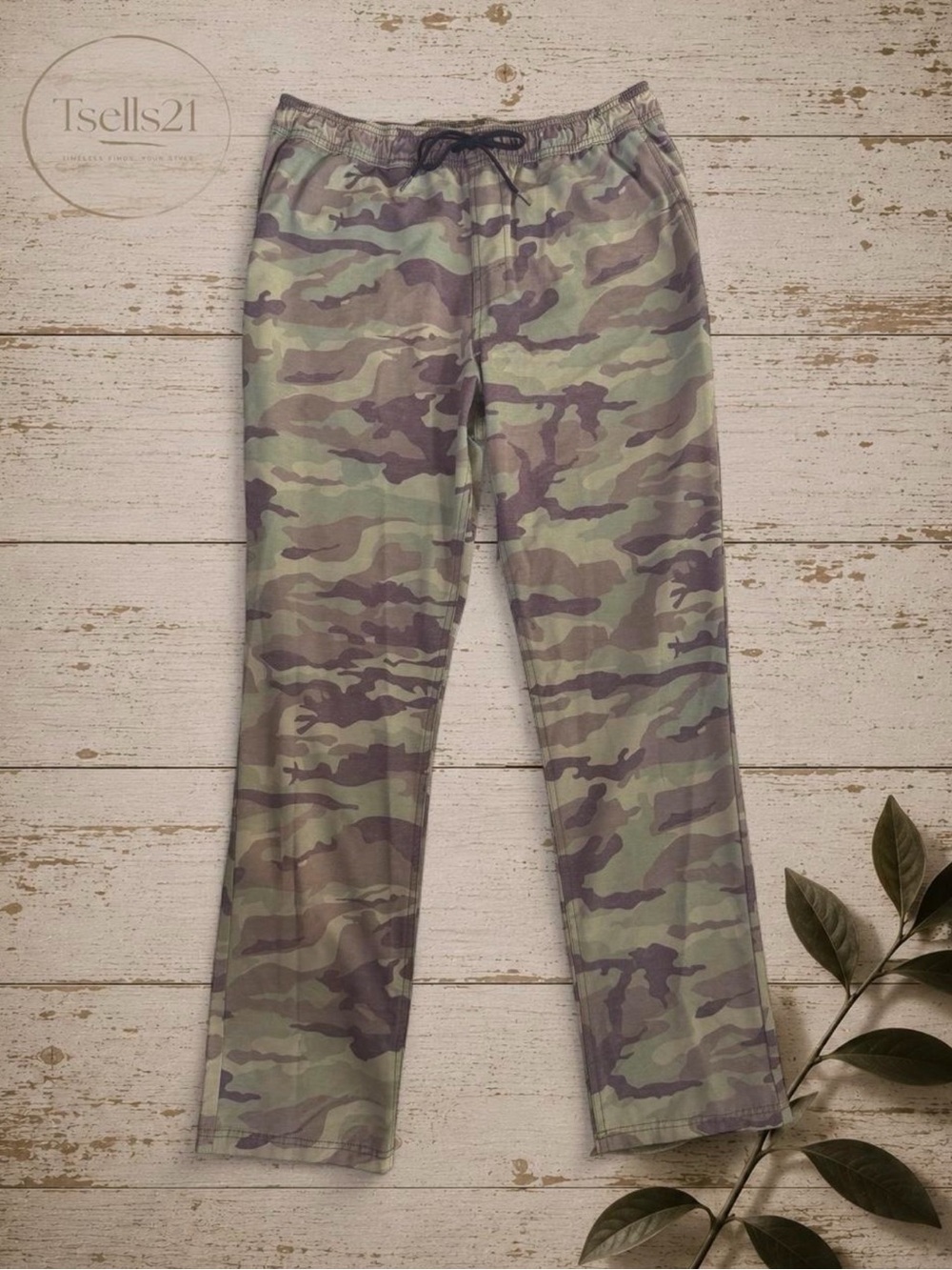 O'Neill Venture Elastic Waist Modern Fit Camo Hybrid Pants - Size XL